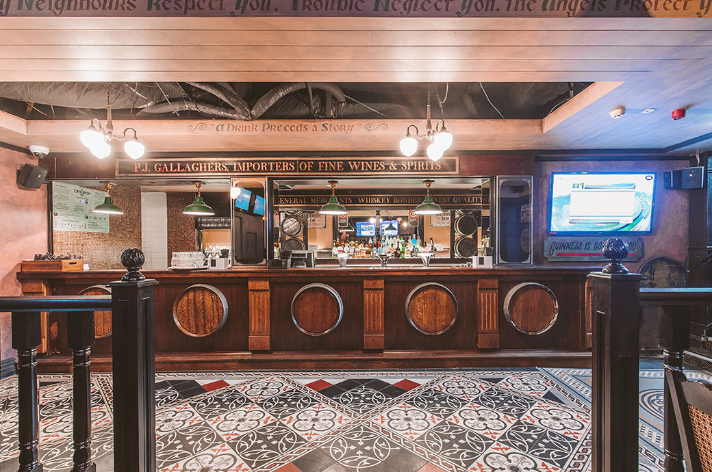 irish pub designs for basements